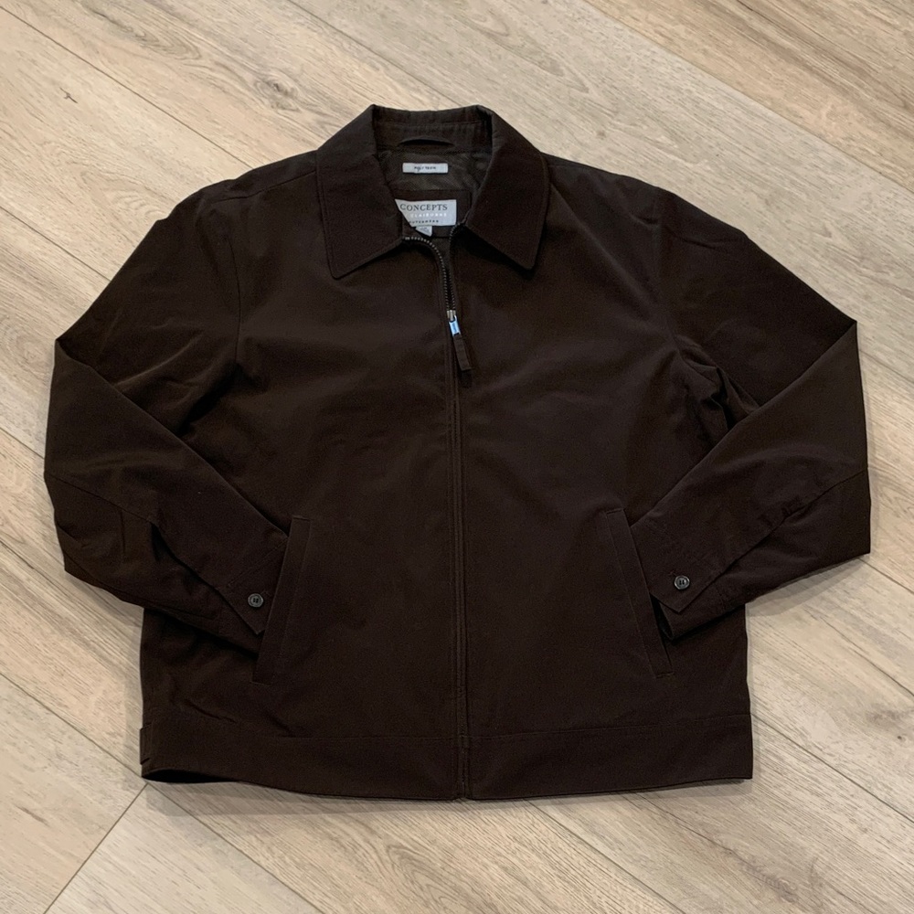 CONCEPTS by Claiborne Men's Dark Brown Lightweight Jacket Size M